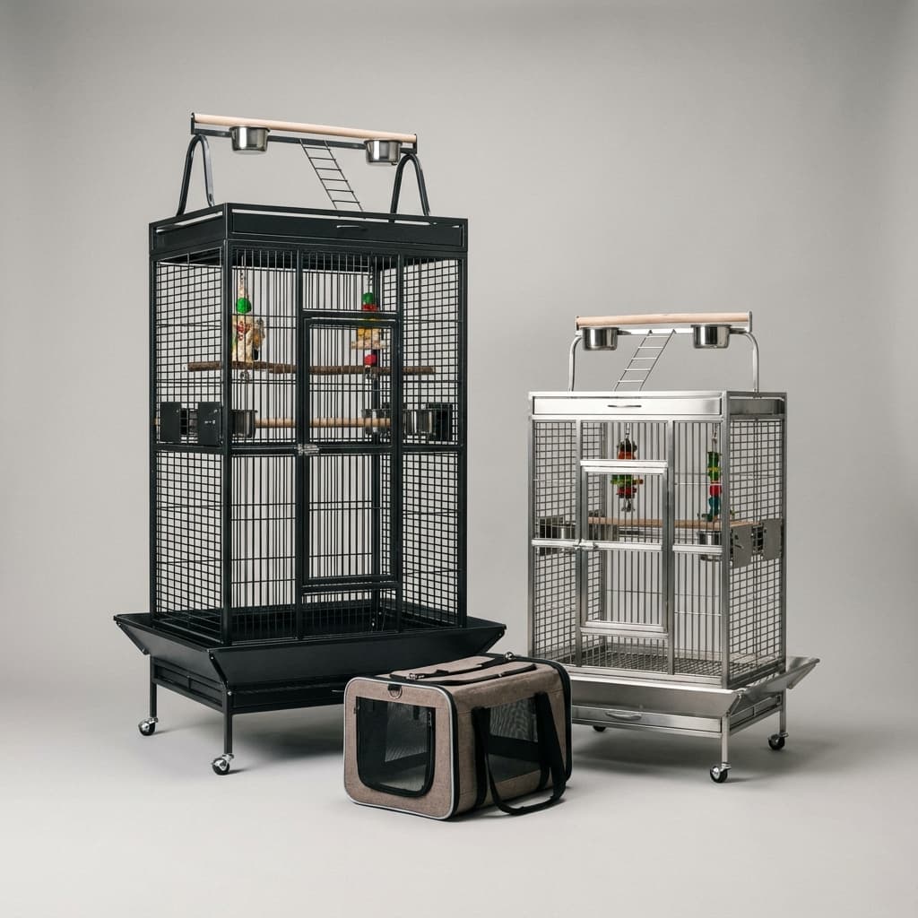 Cages & Housing category image for parrot products