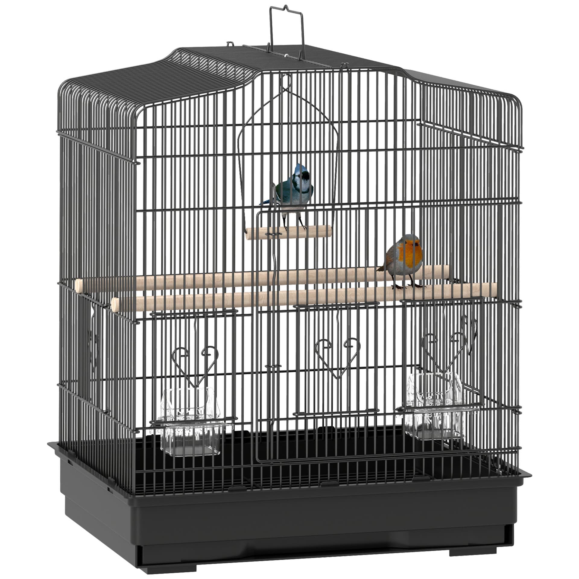 PawHut Metal Cage for Budgies and Small Parrots